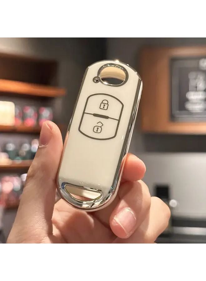 غطاء مفتاح سيارة من TPU ذهبي أسود لسيارات مازدا CX-3 وCX-5 وCX-7 وCX-9 ومياتا MX-5، حافظة واقية للريموت. - Image 4